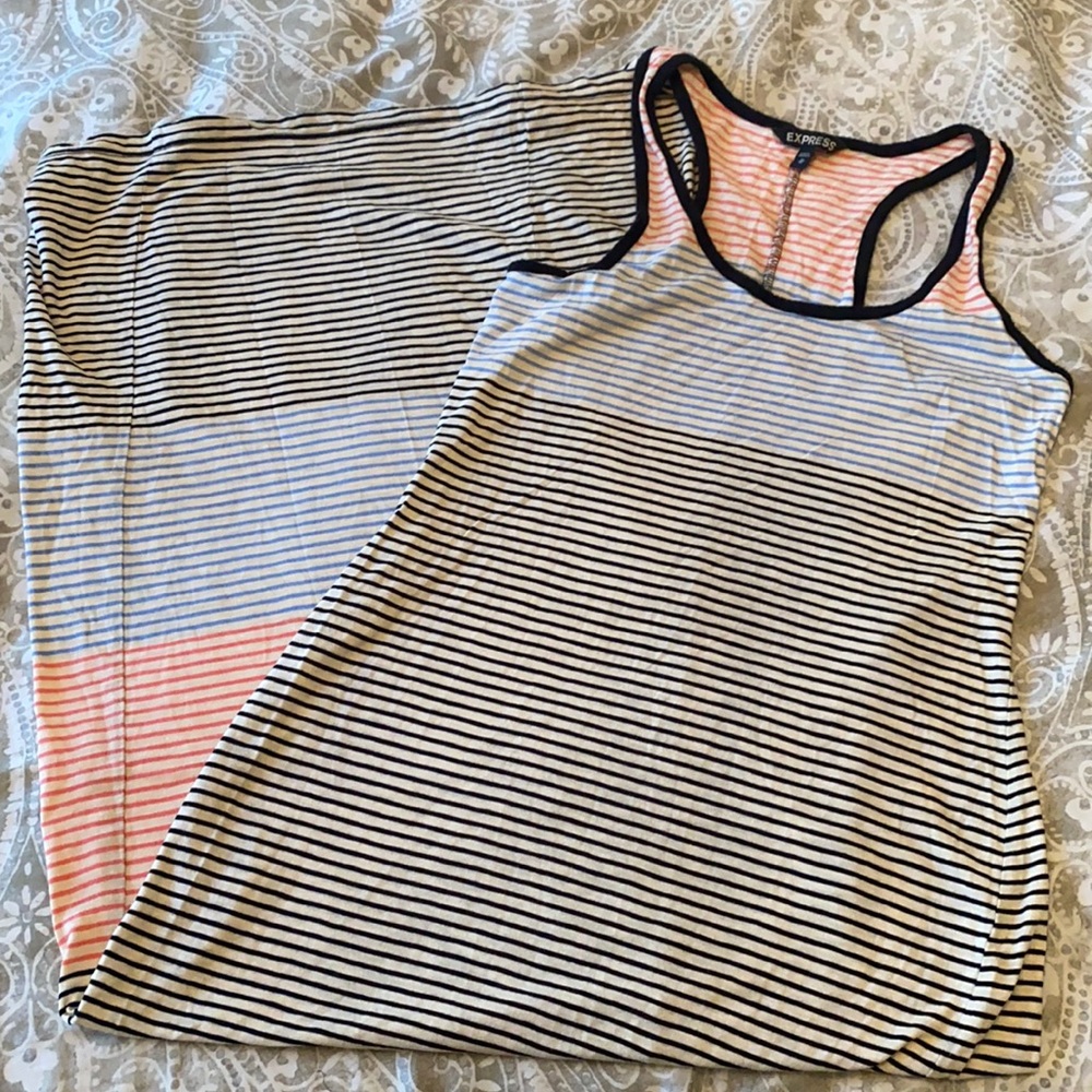 Express racerback stripped maxi dress, size M